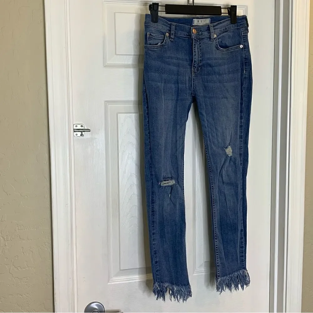 Free People great heights frayed skinny denim jeans Size 26